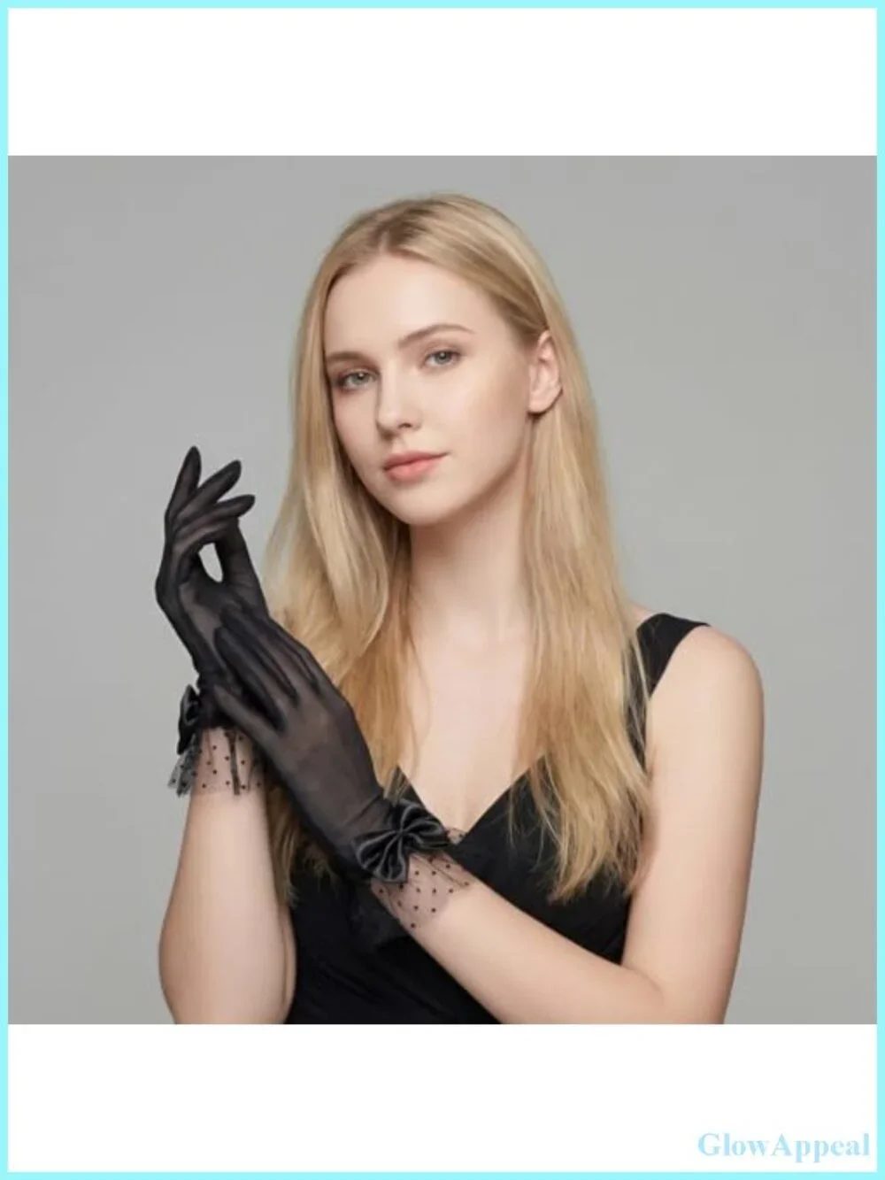 Vintage Lace Bow Gloves 2 Pair